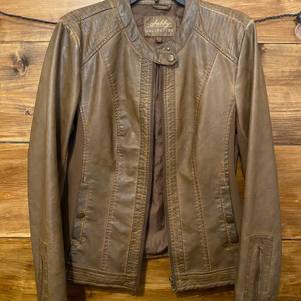 Faux leather jacket
